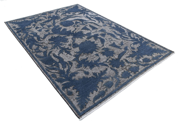 Hand Knotted Onyx Wool Rug - 5'9'' x 8'0''
