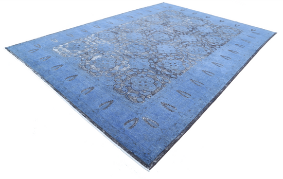 Hand Knotted Onyx Wool Rug - 9' 6" X 13' 6" 9' 6" X 13' 6" (290 X 411) / Blue / Wool