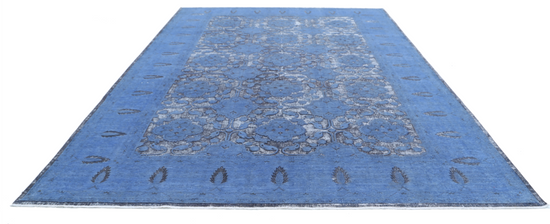 Hand Knotted Onyx Wool Rug - 9' 6" X 13' 6" 9' 6" X 13' 6" (290 X 411) / Blue / Wool