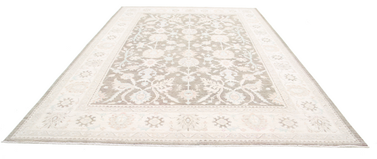 Hand Knotted Serenity Wool Rug - 9' 7" X 13' 11" 9' 7" X 13' 11" (292 X 424) / Brown / Wool