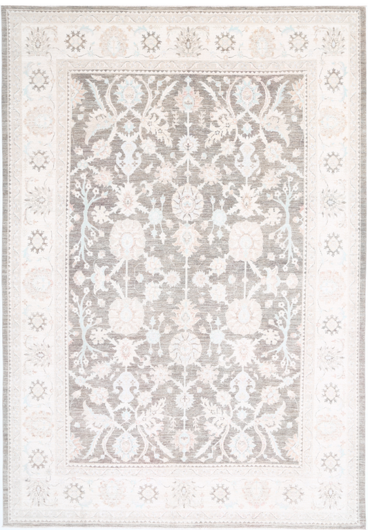 Hand Knotted Serenity Wool Rug - 9' 7" X 13' 11" 9' 7" X 13' 11" (292 X 424) / Brown / Wool