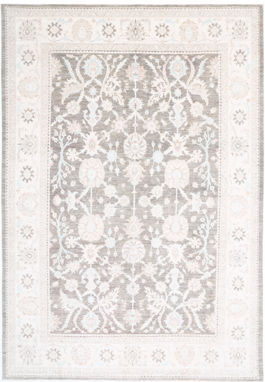 Hand Knotted Serenity Wool Rug - 9' 7" X 13' 11" 9' 7" X 13' 11" (292 X 424) / Brown / Wool