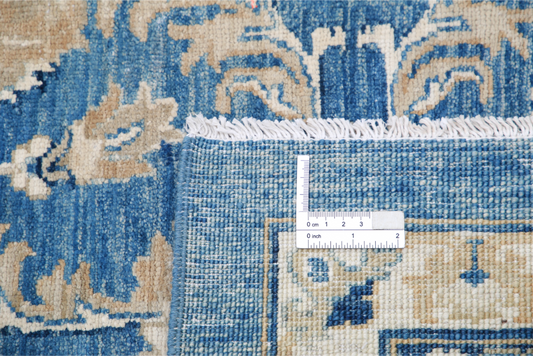 Hand Knotted Ziegler Wool Rug - 13' 3" X 16' 9" 13' 3" X 16' 9" (404 X 511) / Blue / Wool