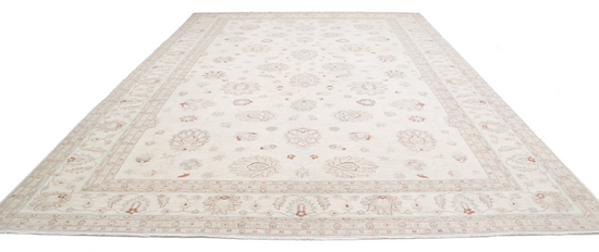 Hand Knotted Serenity Wool Rug - 11' 9" X 16' 10" 11' 9" X 16' 10" (358 X 513) / Ivory / Wool