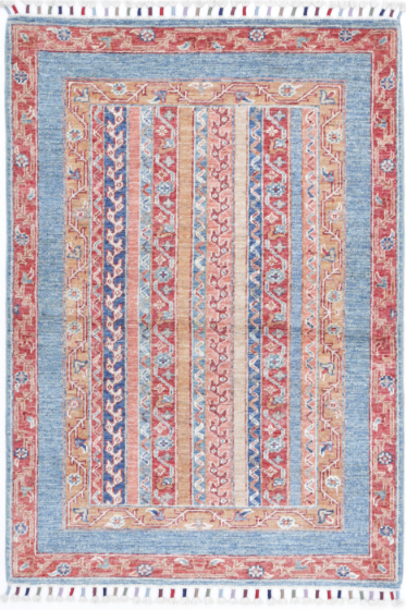 Hand Knotted Shaal Wool Rug - 2' 8" X 3' 11" 2' 8" X 3' 11" (81 X 119) / Multi / Wool