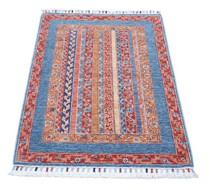 Hand Knotted Shaal Wool Rug - 2' 7" X 3' 11" 2' 7" X 3' 11" (79 X 119) / Multi / Wool