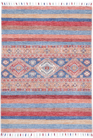 Hand Knotted Khurjeen Wool Rug - 2' 9" X 3' 10" 2' 9" X 3' 10" (84 X 117) / Multi / Wool