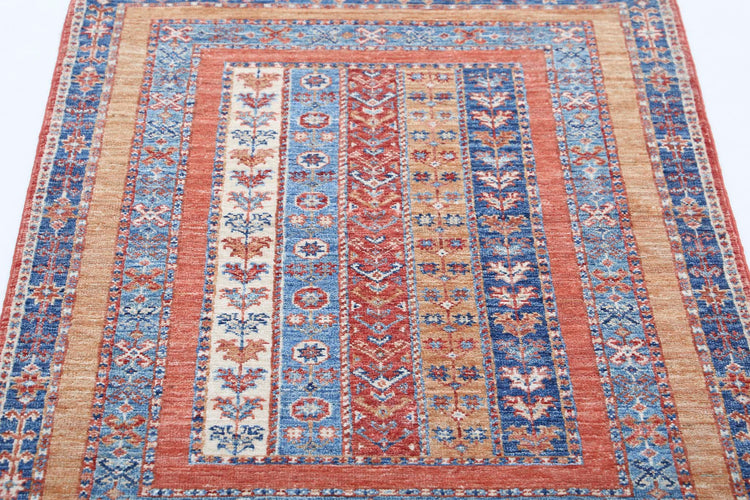 Hand Knotted Shaal Wool Rug - 2'10'' x 3'10''