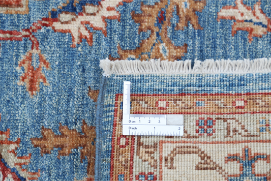 Hand Knotted Heriz Wool Rug - 5' 2" X 6' 9" 5' 2" X 6' 9" (158 X 206) / Blue / Wool