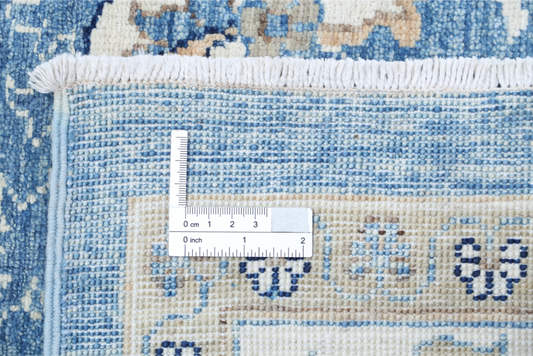 Hand Knotted Ziegler Wool Rug - 8' 2" X 9' 10" 8' 2" X 9' 10" (249 X 300) / Blue / Wool