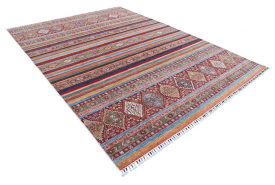 Hand Knotted Khurjeen Wool Rug - 8' 1" X 11' 0" 8' 1" X 11' 0" (246 X 335) / Multi / Wool