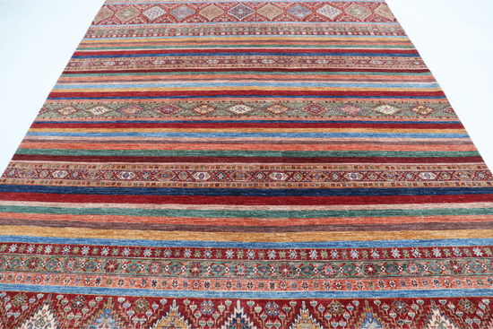 Hand Knotted Khurjeen Wool Rug - 8' 1" X 11' 0" 8' 1" X 11' 0" (246 X 335) / Multi / Wool