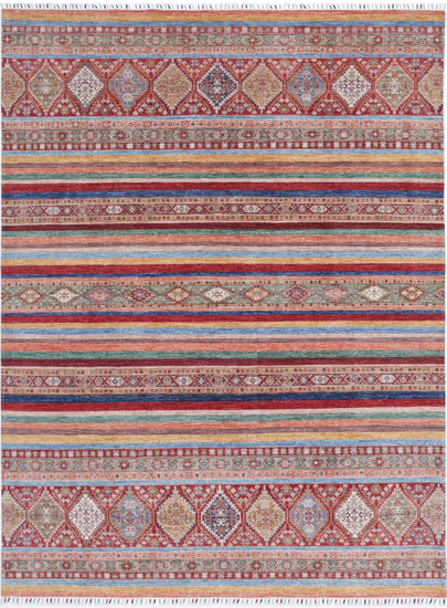 Hand Knotted Khurjeen Wool Rug - 8' 1" X 11' 0" 8' 1" X 11' 0" (246 X 335) / Multi / Wool