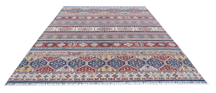 Hand Knotted Khurjeen Wool Rug - 8' 8" X 11' 8" 8' 8" X 11' 8" (264 X 356) / Multi / Wool