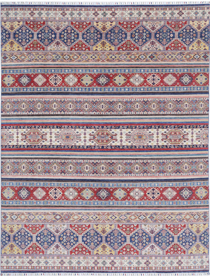 Hand Knotted Khurjeen Wool Rug - 8' 8" X 11' 8" 8' 8" X 11' 8" (264 X 356) / Multi / Wool