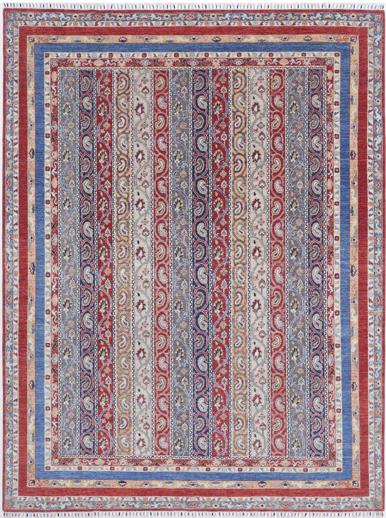 Hand Knotted Shaal Wool Rug - 8'11'' x 11'7''