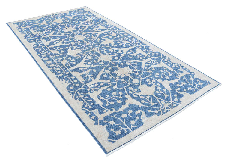 Hand Knotted Artemix Wool Rug - 4'11'' x 9'4''
