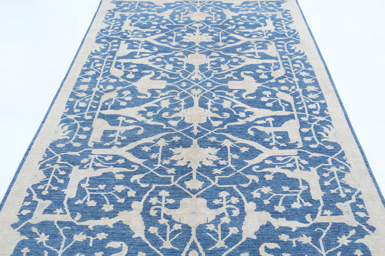 Hand Knotted Artemix Wool Rug - 4'11'' x 9'4''