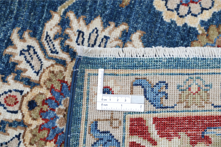 Hand Knotted Ziegler Wool Rug - 5' 10" X 7' 9" 5' 10" X 7' 9" (178 X 236) / Blue / Wool