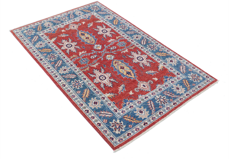 Hand Knotted Ziegler Wool Rug - 3' 3" X 5' 0" 3' 3" X 5' 0" (99 X 152) / Red / Wool