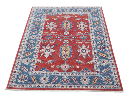 Hand Knotted Ziegler Wool Rug - 3' 3" X 5' 0" 3' 3" X 5' 0" (99 X 152) / Red / Wool