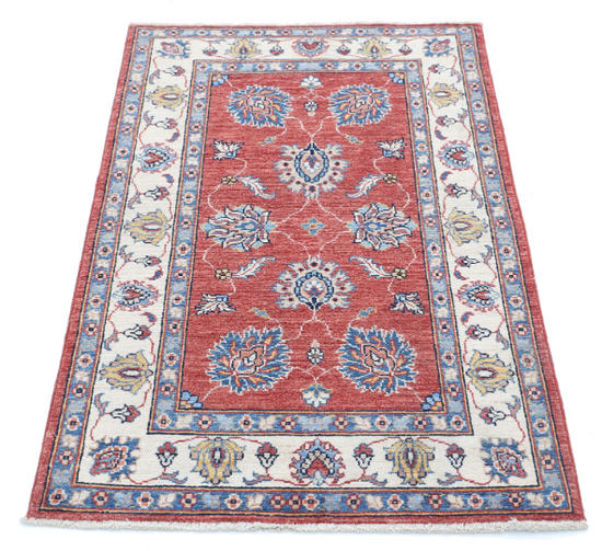 Hand Knotted Ziegler Wool Rug - 2' 6" X 4' 0" 2' 6" X 4' 0" (76 X 122) / Red / Wool