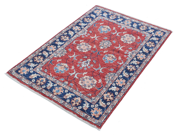 Hand Knotted Ziegler Wool Rug - 2' 9" X 4' 0" 2' 9" X 4' 0" (84 X 122) / Red / Wool