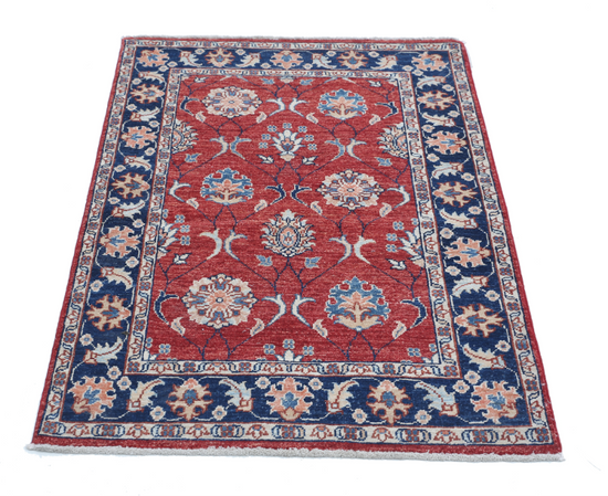 Hand Knotted Ziegler Wool Rug - 2' 9" X 4' 0" 2' 9" X 4' 0" (84 X 122) / Red / Wool