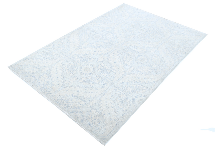 Hand Knotted Artemix Wool Rug - 4' 0" X 6' 2" 4' 0" X 6' 2" (122 X 188) / Ivory / Wool