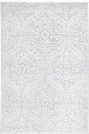 Hand Knotted Artemix Wool Rug - 4' 0" X 6' 2" 4' 0" X 6' 2" (122 X 188) / Ivory / Wool