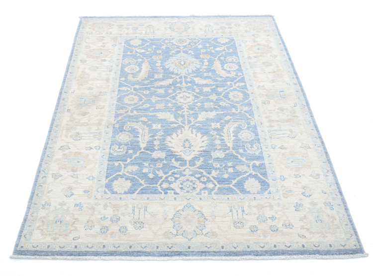 Hand Knotted Serenity Wool Rug - 4' 2" X 5' 9" 4' 2" X 5' 9" (127 X 175) / Grey / Wool