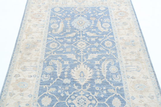 Hand Knotted Serenity Wool Rug - 4' 2" X 5' 9" 4' 2" X 5' 9" (127 X 175) / Grey / Wool