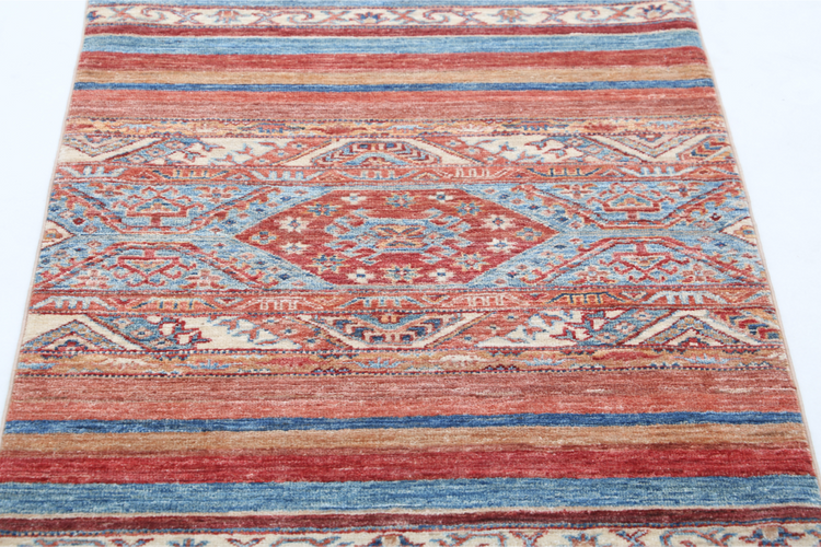 Hand Knotted Khurjeen Wool Rug - 2' 8" X 3' 8" 2' 8" X 3' 8" (81 X 112) / Multi / Wool