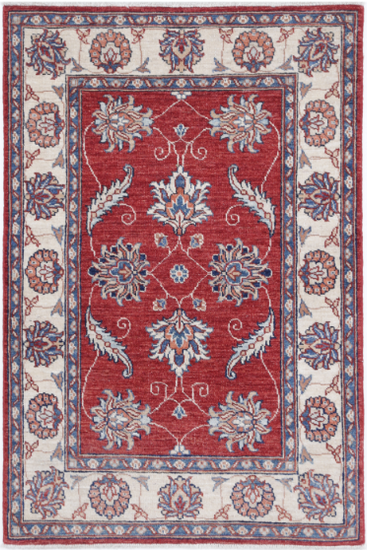 Hand Knotted Ziegler Wool Rug - 2' 9" X 4' 3" 2' 9" X 4' 3" (84 X 130) / Red / Wool