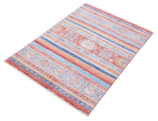 Hand Knotted Khurjeen Wool Rug - 2'8'' x 3'11''