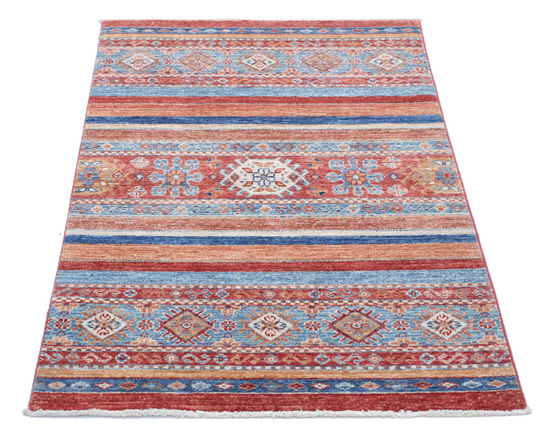 Hand Knotted Khurjeen Wool Rug - 2' 8" X 3' 11" 2' 8" X 3' 11" (81 X 119) / Multi / Wool