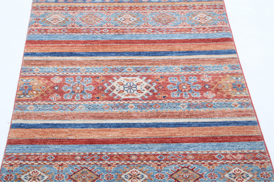 Hand Knotted Khurjeen Wool Rug - 2' 8" X 3' 11" 2' 8" X 3' 11" (81 X 119) / Multi / Wool