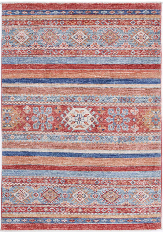 Hand Knotted Khurjeen Wool Rug - 2'8'' x 3'11''