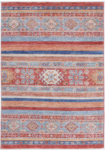 Hand Knotted Khurjeen Wool Rug - 2' 8" X 3' 11" 2' 8" X 3' 11" (81 X 119) / Multi / Wool