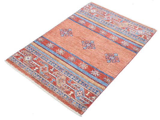 Hand Knotted Khurjeen Wool Rug - 2'7'' x 3'11''