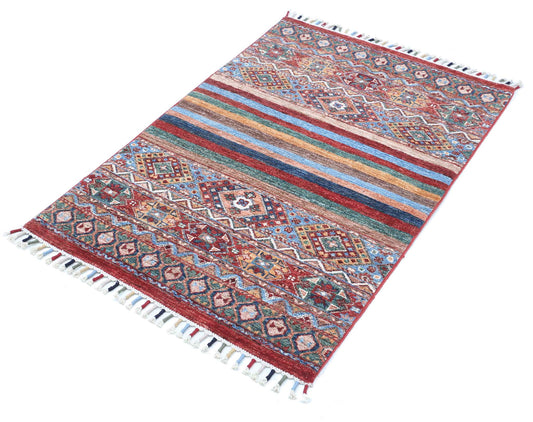 Hand Knotted Khurjeen Wool Rug - 2'8'' x 4'0''