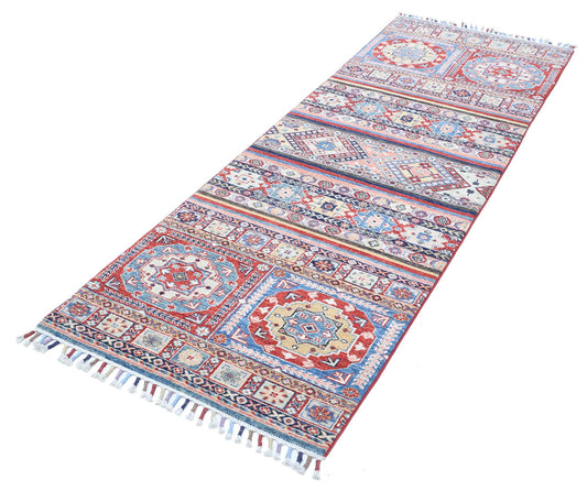 Hand Knotted Khurjeen Wool Rug - 2'9'' x 7'10''