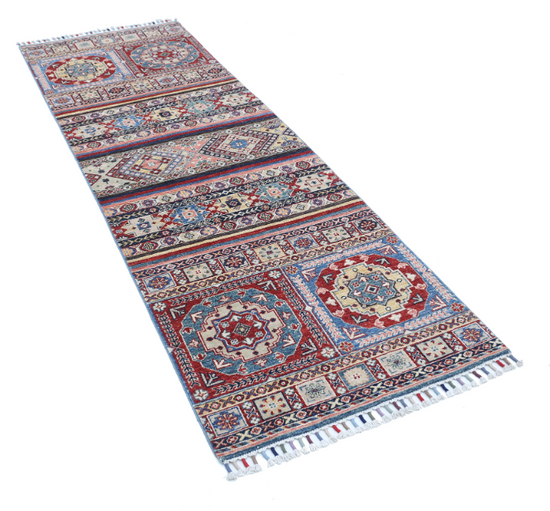 Hand Knotted Khurjeen Wool Rug - 2' 8" X 8' 0" 2' 8" X 8' 0" (81 X 244) / Multi / Wool