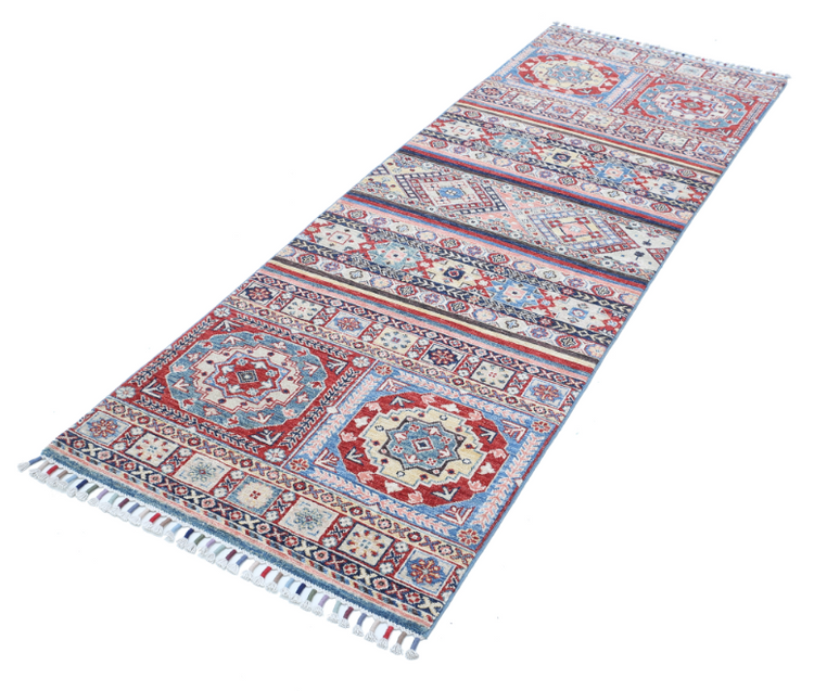 Hand Knotted Khurjeen Wool Rug - 2' 8" X 8' 0" 2' 8" X 8' 0" (81 X 244) / Multi / Wool