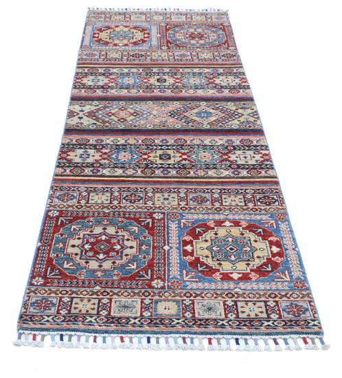 Hand Knotted Khurjeen Wool Rug - 2' 8" X 8' 0" 2' 8" X 8' 0" (81 X 244) / Multi / Wool