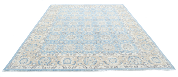 Hand Knotted Serenity Wool Rug - 8' 10" X 11' 9" 8' 10" X 11' 9" (269 X 358) / Blue / Wool