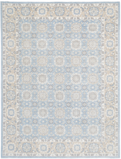 Hand Knotted Serenity Wool Rug - 8' 10" X 11' 9" 8' 10" X 11' 9" (269 X 358) / Blue / Wool