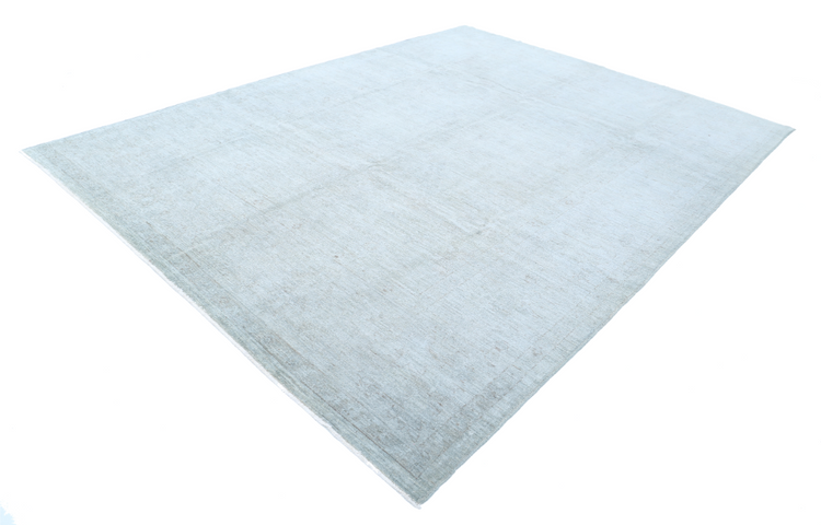 Hand Knotted Overdye Wool Rug - 8' 9" X 11' 8" 8' 9" X 11' 8" (267 X 356) / Grey / Wool