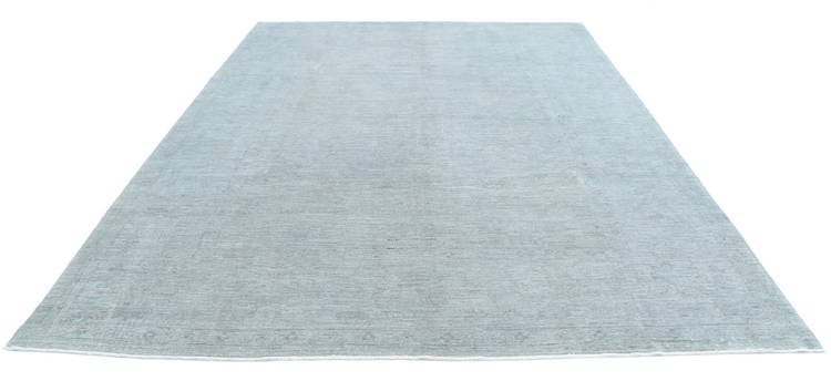 Hand Knotted Overdye Wool Rug - 8' 9" X 11' 8" 8' 9" X 11' 8" (267 X 356) / Grey / Wool