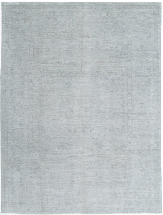 Hand Knotted Overdye Wool Rug - 8' 9" X 11' 8" 8' 9" X 11' 8" (267 X 356) / Grey / Wool